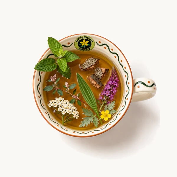 Ceai Antidiareic din Mentă, Răchitan, Stejar și alte 7 plante. Normalizează tranzitul intestinal, reduce colicile și balonarea. Supliment natural.