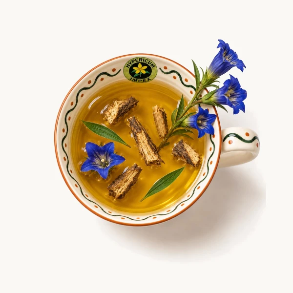 Ceai Gentiana vrac — ceai natural din Gentiana pentru stimularea apetitului și a secreției gastrice. Calitate Hypericum, vrac. Comandă online!