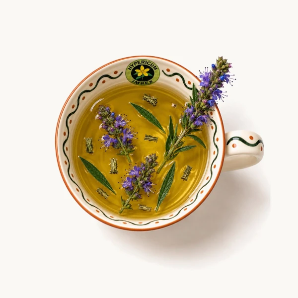 Ceai Isop vrac — ceai natural din Isop pentru susținerea funcției respiratorii și expectorația. Calitate Hypericum, vrac. Comandă online!