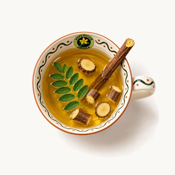 Ceai Lemn Dulce vrac — ceai natural din Lemn dulce pentru calmarea inflamațiilor și protecția mucoaselor digestive și respiratorii.