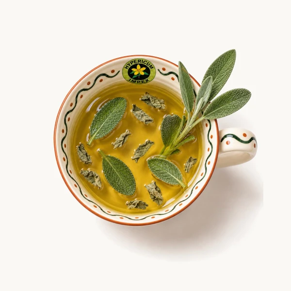 Ceai Salvie doze — ceai natural din Salvie pentru echilibrul hormonal și sănătatea cavității bucale. Calitate Hypericum, plicuri. Comandă online!