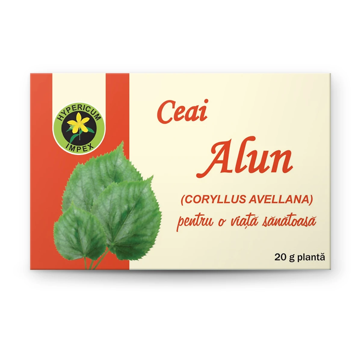 Ceai de Alun vrac din frunze de Corylus avellana. Proprietăți venotonice, hemostatice, antiinflamatoare. Adjuvant pentru varice, hemoroizi și detoxifiere.