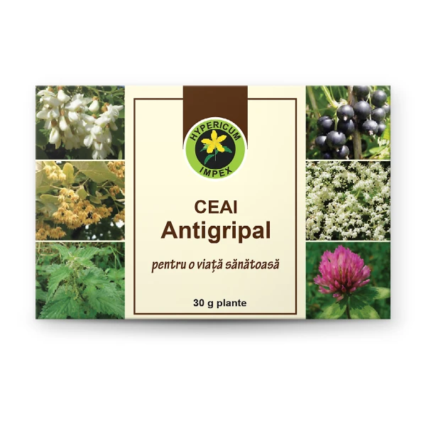 Ceai Antigripal vrac Hypericum – 8 plante pentru întărirea imunității și sănătatea respiratorie. Expectorant, antipiretic, antiinflamator natural.