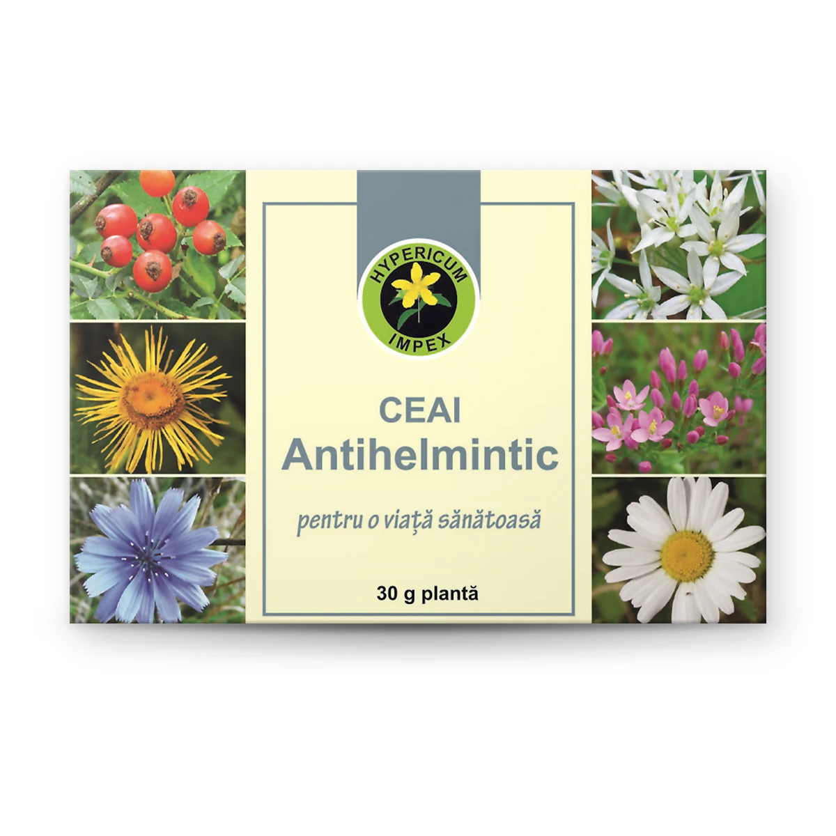 Ceai Antihelmintic vrac din 9 plante medicinale - adjuvant în combaterea lambliilor, ascarilor și oxiurilor. Acțiune vermifugă, detoxifiantă și diuretică.
