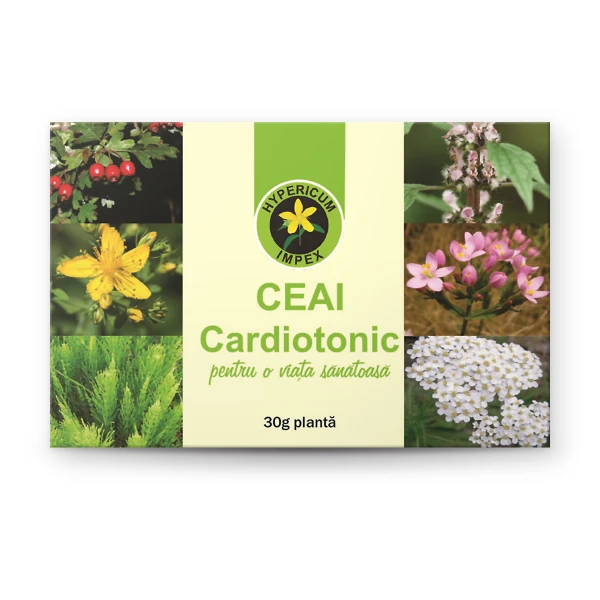 Ceai Cardiotonic din Păducel, Valeriană, Tei și Vâsc. Susține inima, reduce tensiunea arterială, colesterolul și stresul oxidativ. 30g.