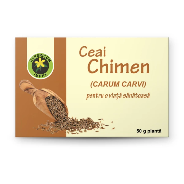 Ceai de Chimen vrac (Carum carvi) – carminativ, antispastic, galactogog. Susține digestia, combate balonarea și stimulează lactația.