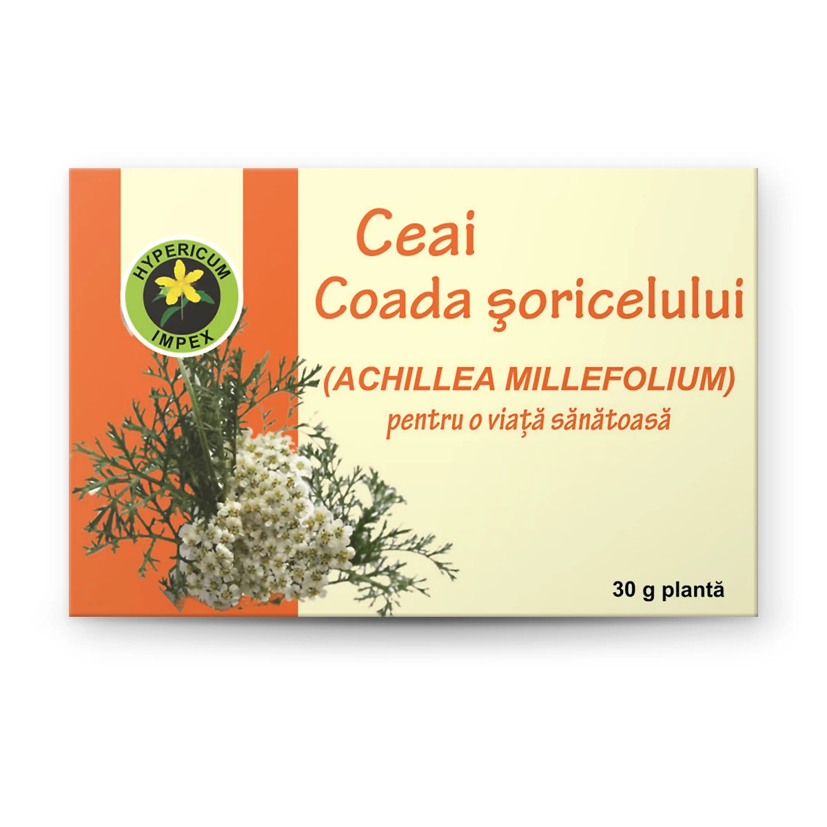 ceai-coada-soricelului-vrac Ceai Coada Șoricelului vrac (Achillea millefolium) – proprietăți digestive, antiinflamatoare și colecistokinetice. Susține ficatul și imunitatea.