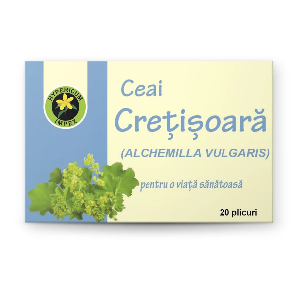 Ceai Cretisoara doze — ceai natural din Cretisoara pentru reglarea ciclului menstrual și acțiunea hemostazică. Calitate Hypericum, plicuri. Comandă online!