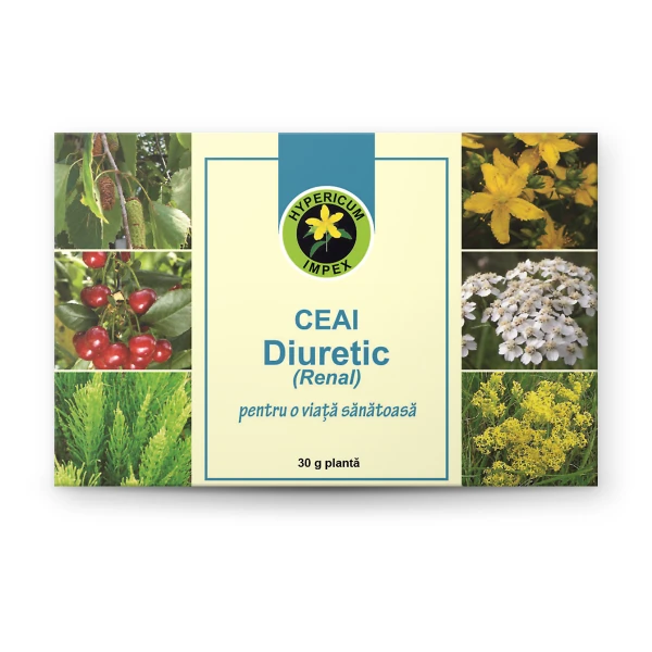 Ceai Diuretic vrac — ceai medicinal pentru diuretic natural. Plante din flora spontană românească. Comandă de la Hypericum!