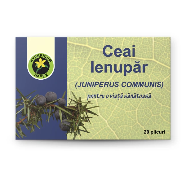 Ceai Ienupar doze — ceai natural din Ienupar pentru acțiunea diuretică și antiseptică urinară. Calitate Hypericum, plicuri. Comandă online!