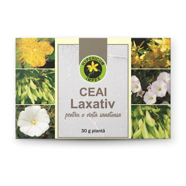 Ceai Laxativ vrac — ceai medicinal pentru laxativ natural. Plante din flora spontană românească. Comandă de la Hypericum!