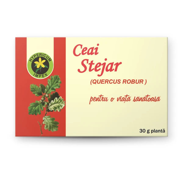 Ceai Stejar vrac — ceai natural din Stejar pentru acțiunea astringentă și antiinflamatoare. Calitate Hypericum, vrac. Comandă online!