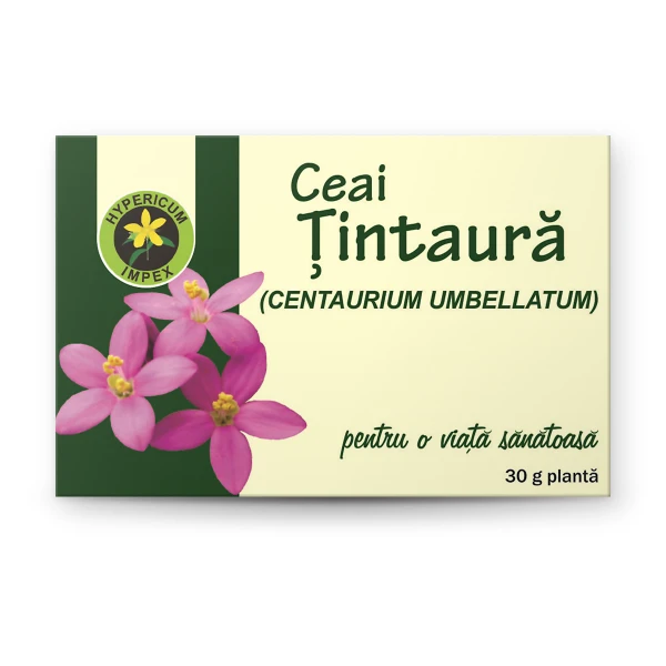 Ceai Tintaura vrac — ceai natural din Țintaură (Centaurium umbellatum pentru susținerea sănătății. Calitate Hypericum, vrac. Comandă online!