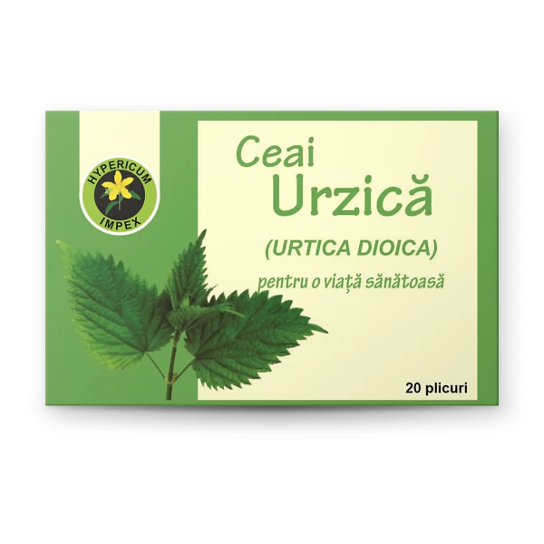 Ceai Urzica doze — ceai natural din Urzica pentru susținerea sănătății. Calitate Hypericum, plicuri. Comandă online!