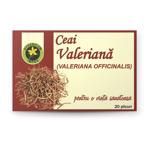 Ceai Valeriana doze — ceai natural din Valeriana pentru calmarea anxietății și inducerea somnului. Calitate Hypericum, plicuri. Comandă online!
