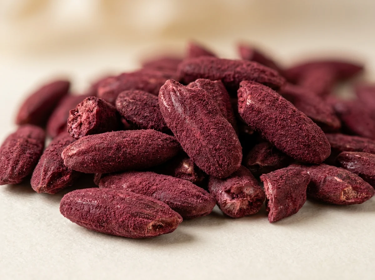 Orez roșu fermentat cu drojdia Monascus purpureus, boabe roșii-închis