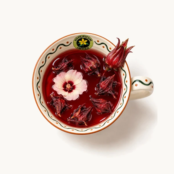Ceai Hibiscus vrac — ceai natural din Hibiscus pentru reglarea tensiunii arteriale și acțiunea antioxidantă. Calitate Hypericum, vrac. Comandă online!