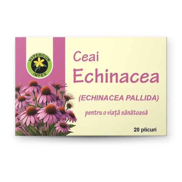 Ceai Echinacea doze — ceai natural din Echinacea pentru stimularea imunității și combaterea infecțiilor. Calitate Hypericum, plicuri. Comandă online!