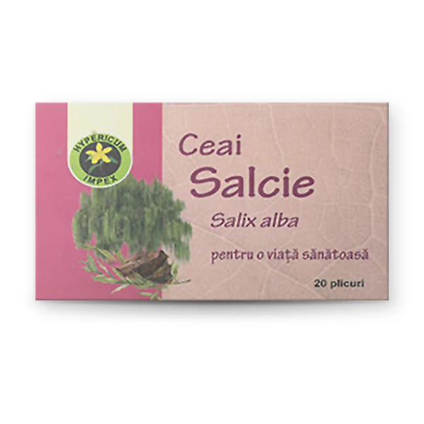 Ceai de Salcie doze — ceai natural din Salcie albă pentru calmarea durerii și reducerea febrei (aspirină naturală). Calitate Hypericum, plicuri. Comandă online!