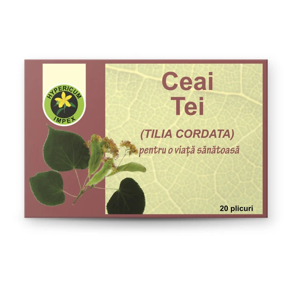 Ceai Tei doze — ceai natural din Tei pentru calmarea și relaxarea sistemului nervos, reducerea febrei. Calitate Hypericum, plicuri. Comandă online!