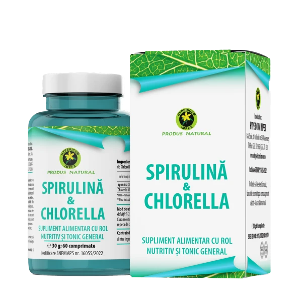 Comprimate Spirulină & Chlorella