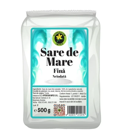 Sare de mare fină neiodată 500g