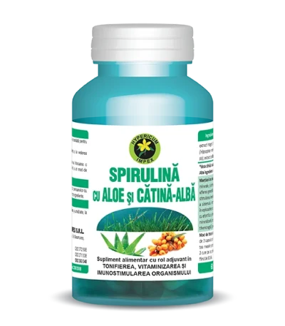 Capsule Spirulina cu Aloe si Catina Alba