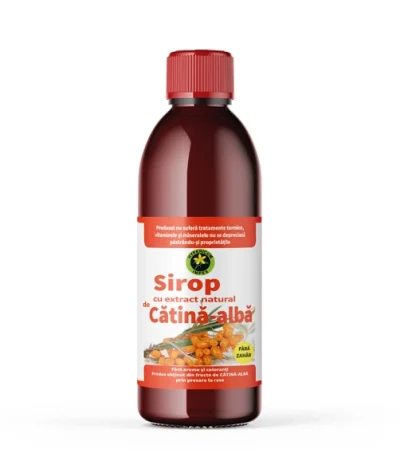 Sirop de Cătină Albă fără zahăr cu Stevia Rebaudiana 500ml