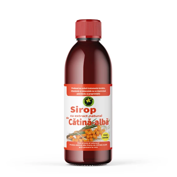 Sirop de Cătină Albă fără zahăr cu Stevia Rebaudiana 500ml