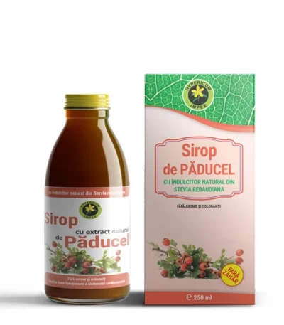 Sirop de Păducel cu indulcitor natural din Stevia Rebaudiana 250ml