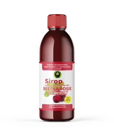 Sirop Sfeclă Roșie cu îndulcitor natural Stevia Rebaudiana 500ml