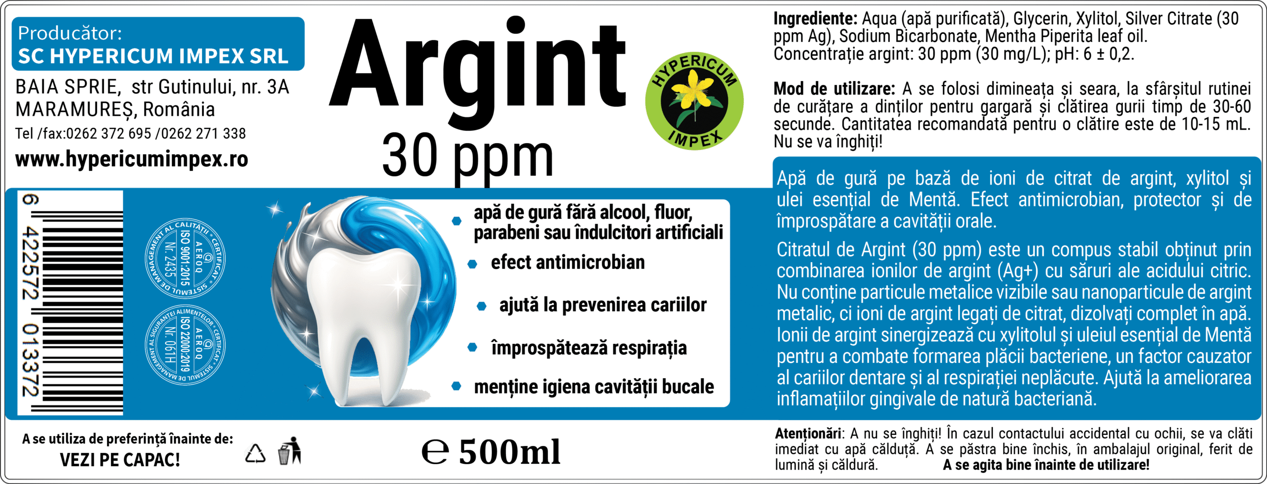 Argint 30 ppm 500ml