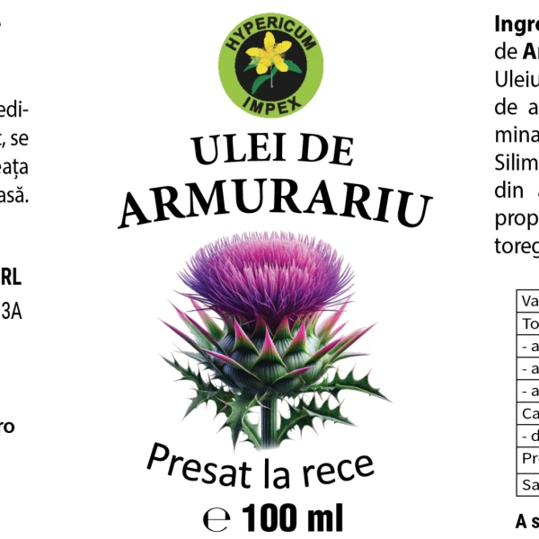 Ulei de Armurariu presat la rece – 100ml