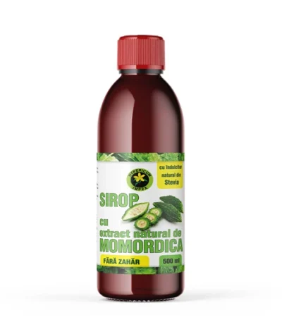 Sirop Momordica cu îndulcitor natural din Stevia Rebaudiana 500ml