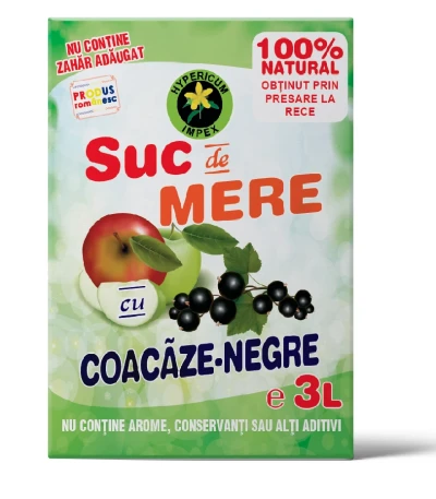 Suc de Mere cu Coacaze Negre 3L