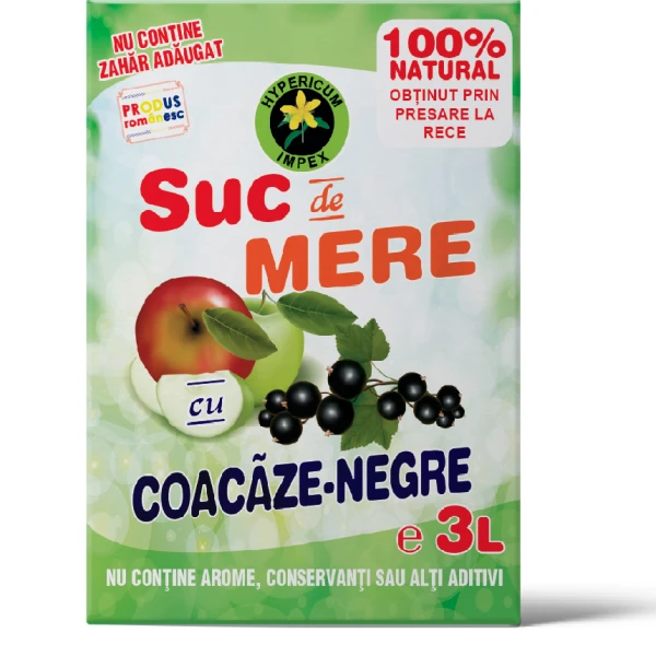 Suc de Mere cu Coacaze Negre 3L