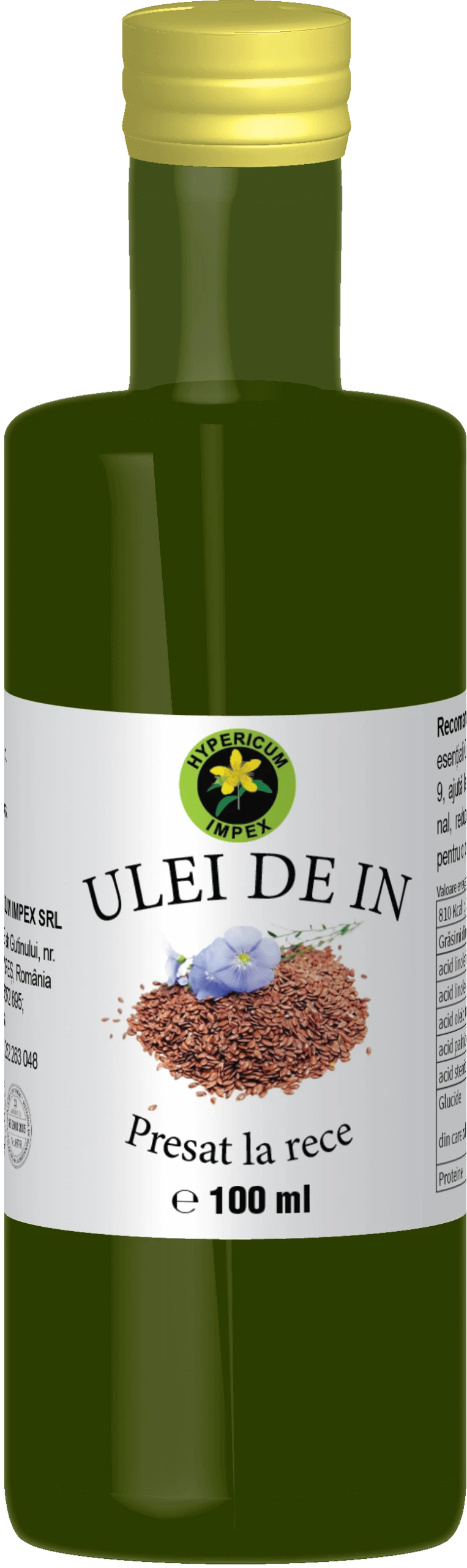 Ulei de in presat la rece 100 ml