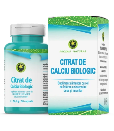 Capsule Citrat de Calciu Biologic