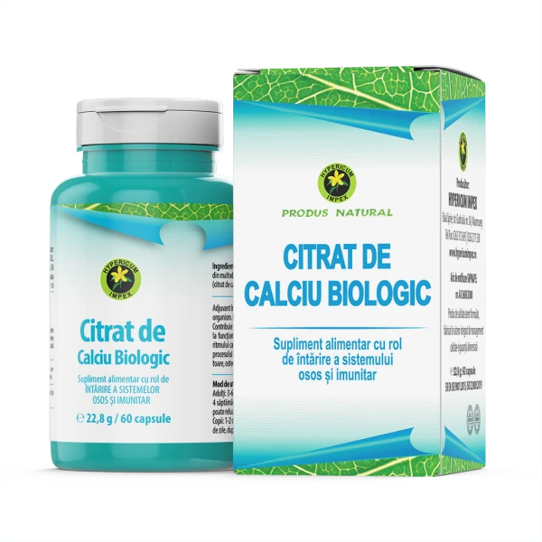 Capsule Citrat de Calciu Biologic