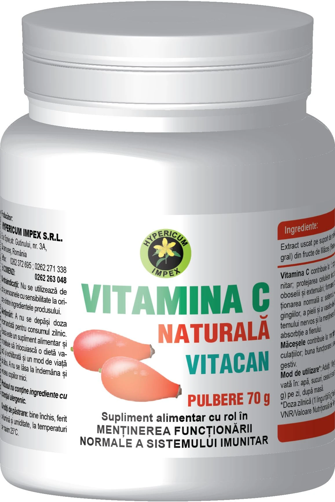 Vitamina C Naturala Vitacan 70g
