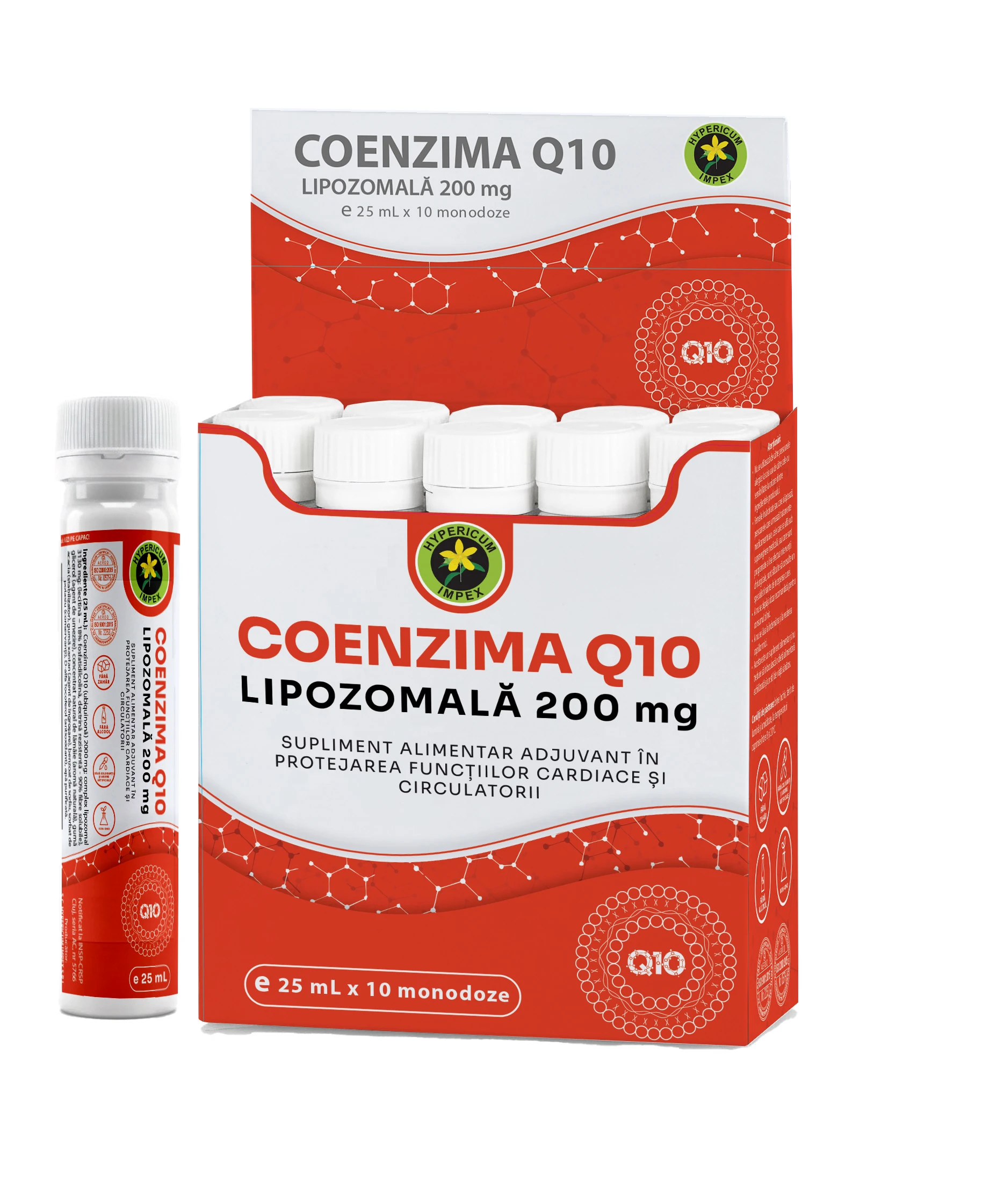 Coenzima Q10 Lipozomală 25 mL x 10 monodoze