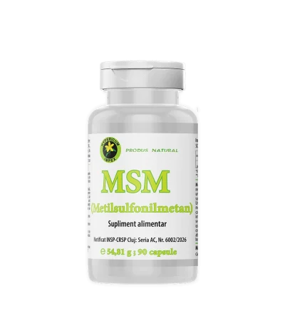 Capsule MSM (Metilsulfonilmetan) - un produs concentrat, cu o biodisponibilitate superioară, destinat menținerii sănătății sistemului osteoarticular.