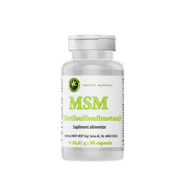 Capsule MSM (Metilsulfonilmetan) - un produs concentrat, cu o biodisponibilitate superioară, destinat menținerii sănătății sistemului osteoarticular.