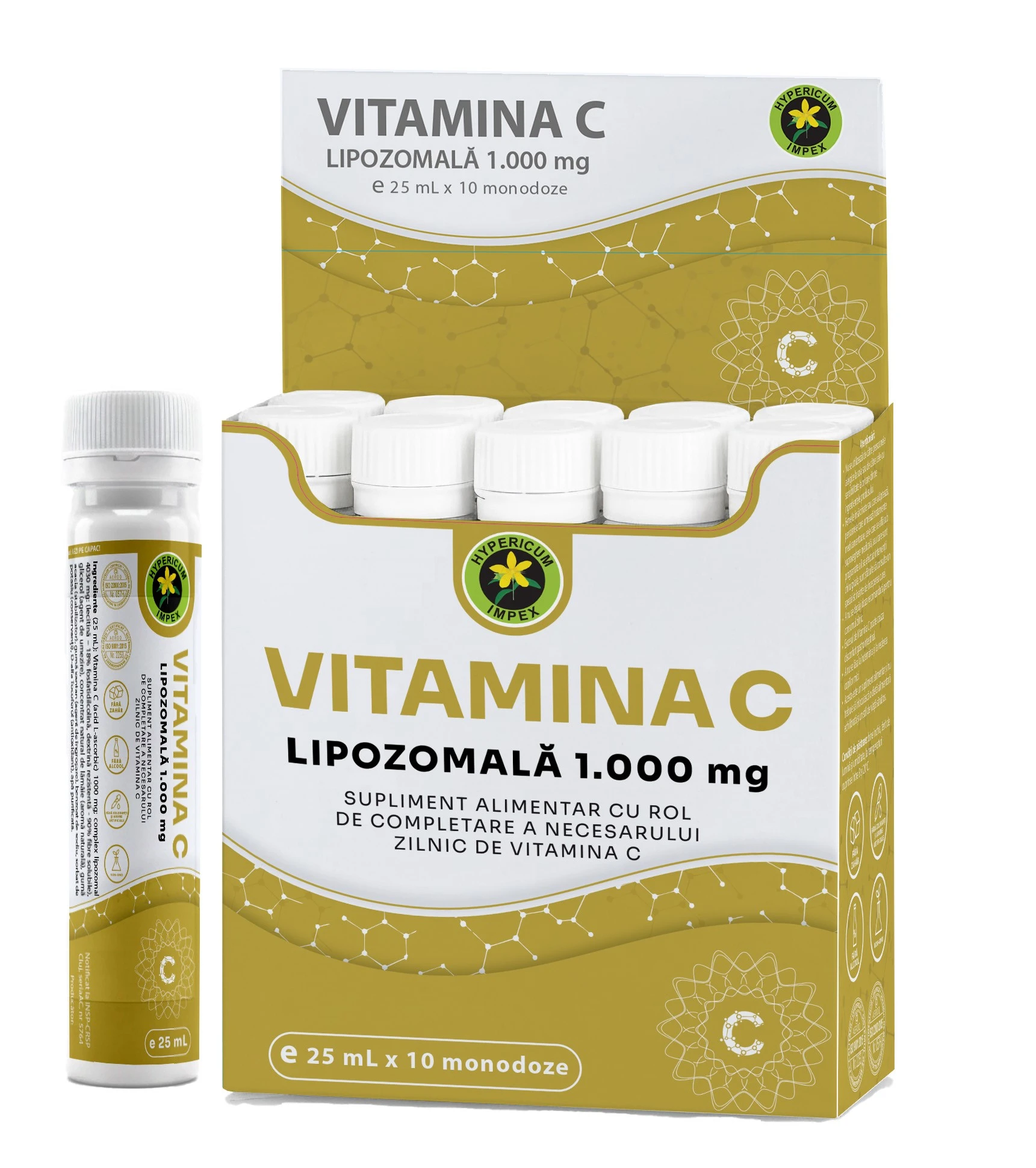 Vitamina C Lipozomală 1.000 mg 25 mL x 10 monodoze