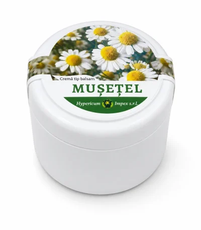 Crema tip balsam cu mușețel este destinată îngrijirii pielii sensibile, uscate sau iritate, oferind o senzație plăcută de calmare și confort.
