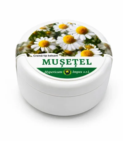 Crema tip balsam cu mușețel este destinată îngrijirii pielii sensibile, uscate sau iritate, oferind o senzație plăcută de calmare și confort