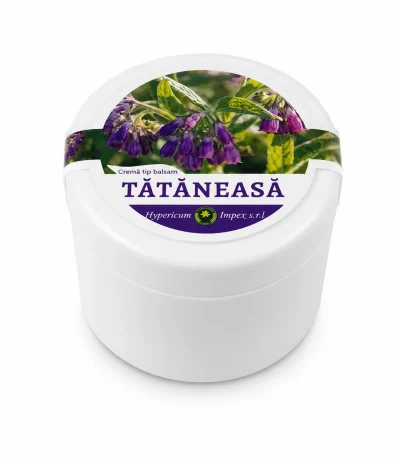 Crema tip balsam Tătăneasă este o alegere excelentă pentru atenuarea durerilor asociate reumatismului, artritelor, contuziilor sau hemoroizilor.