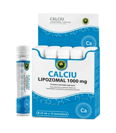 Calciu Lipozomal 1.000 mg este un supliment alimentar lichid de ultimă generație, conceput pentru a oferi organismului o doză semnificativă din acest mineral, încapsulat în vezicule fosfolipidice prin tehnologia lipozomală proprie Hypericum