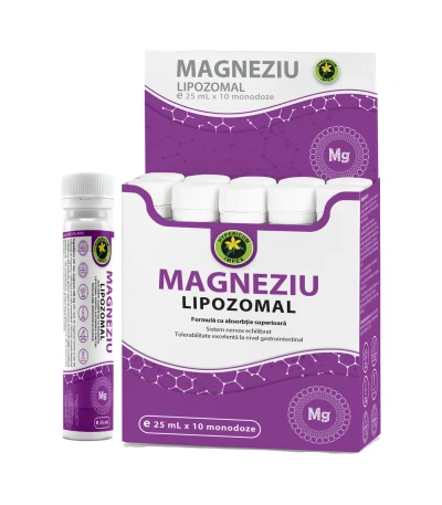 Magneziu Lipozomal - pentru a minimiza cât mai mult riscul dezvoltării problemelor osteoarticulare, neurologice, cardiovasculare sau musculare cauzate de către factorii exogeni și endogeni de stres.