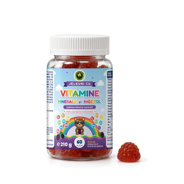Jeleurile cu Vitamine, Minerale și Inozitol sunt un supliment special creat pentru completarea necesarului zilnic de vitamine și minerale